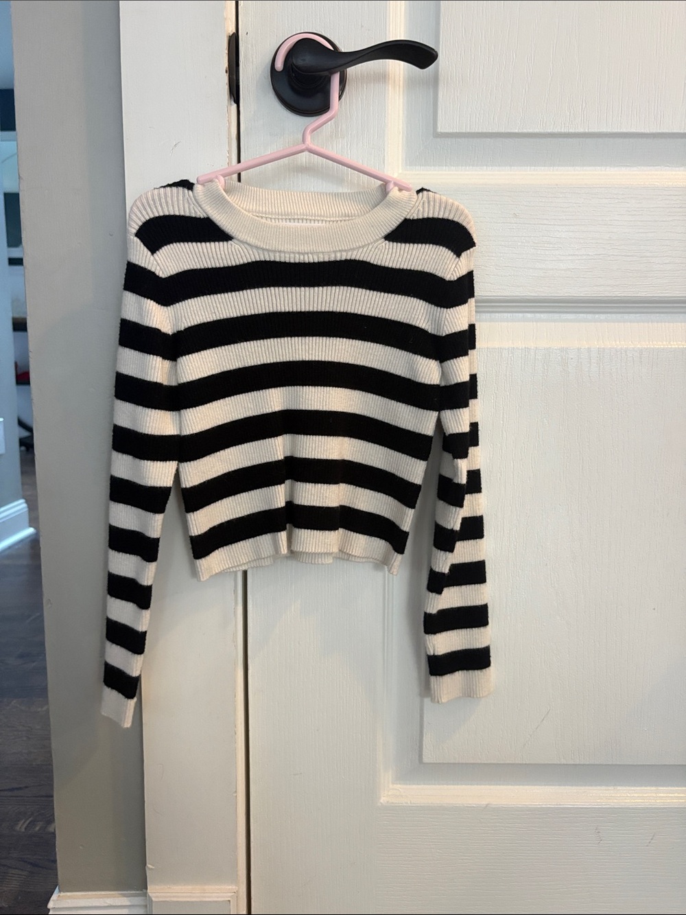 Zara Black & White girls Striped Knit Sweater - Kids